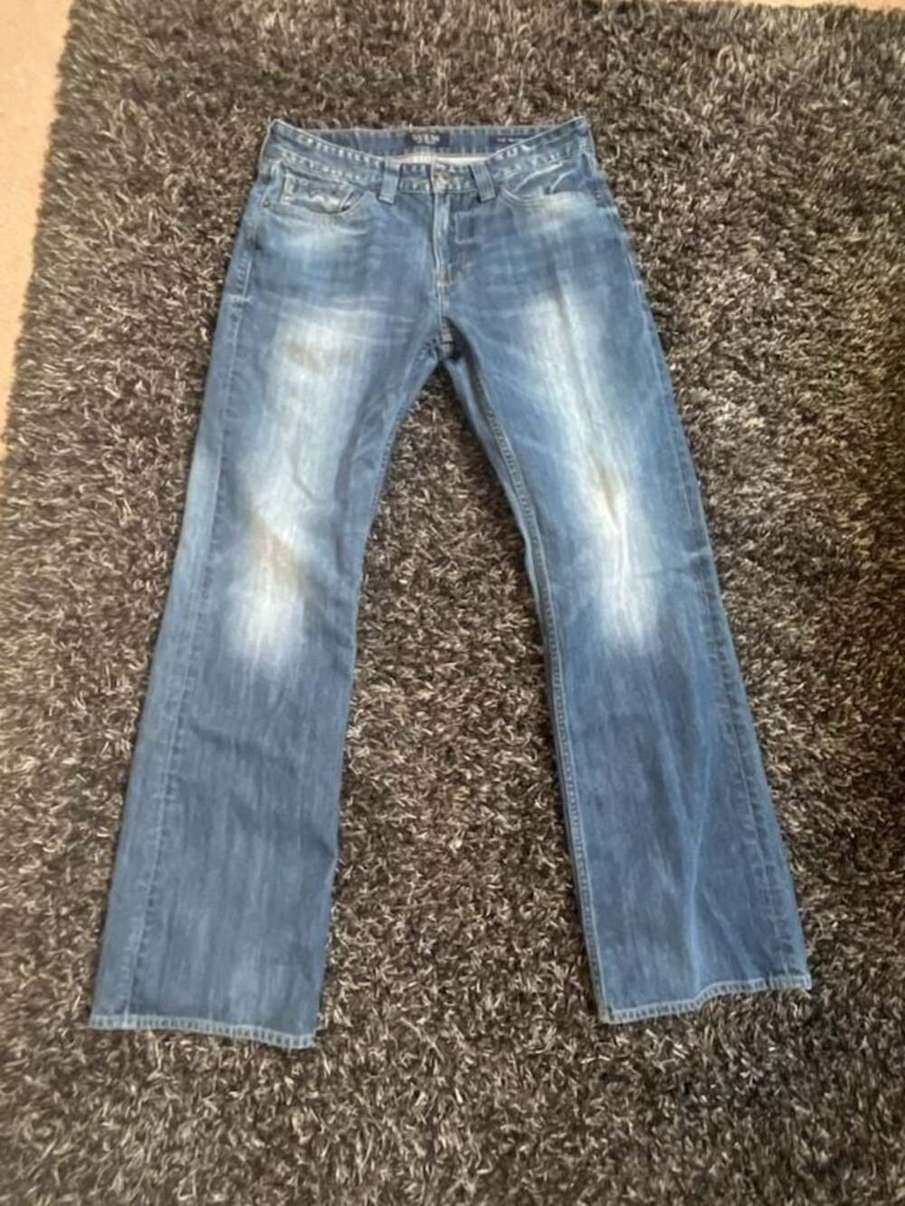 Guess Cliff Relaxed Bootcut Blue Denim Jeans